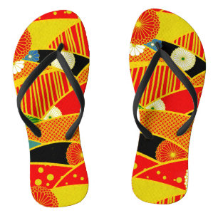 Abstrakte magische Landschaften Flip Flops Badesandalen