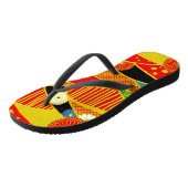 Abstrakte magische Landschaften Flip Flops Badesandalen (Schrägansicht)