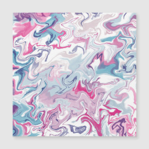 Abstrakte Magnetkarte aus rosa blauem Marmor - kün