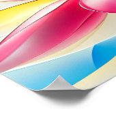 Abstrakte Magnolie Wasserfarbe Blüte Poster (Ecke)