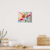 Abstrakte Magnolie Wasserfarbe Blüte Poster (Küche)
