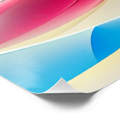 Abstrakte Magnolie Wasserfarbe Blüte Poster (Ecke)