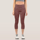 Abstrakte Mahogany-Leggings Capri Leggings (Vorderseite)