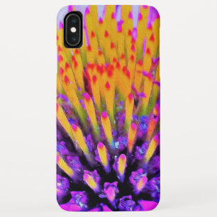 Abstrakte Makro-Heißrosa und Gelbe Kegelblume Case-Mate iPhone Hülle