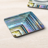 Abstrakte Makrowismut-Mineral-Untersetzer Untersetzer (Linke Seite)