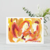 Abstrakte Maleinladung Einladung (Stehend Vorderseite)