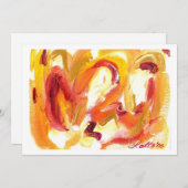 Abstrakte Maleinladung Einladung (Vorne/Hinten)