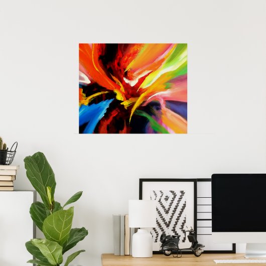 Abstrakte Malenergie Poster (Heimbüro)