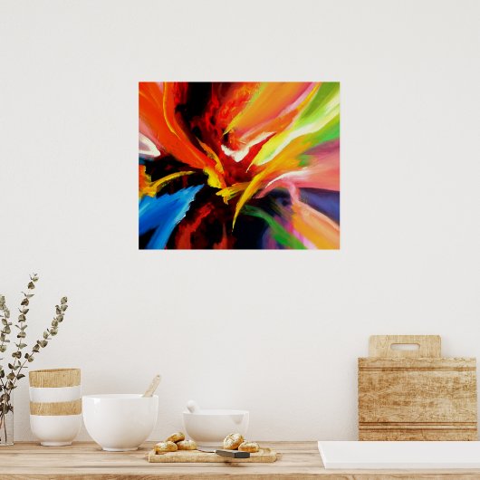 Abstrakte Malenergie Poster (Küche)