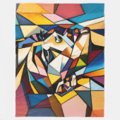 Abstrakte Maler Fleecedecke (Vorderseite)