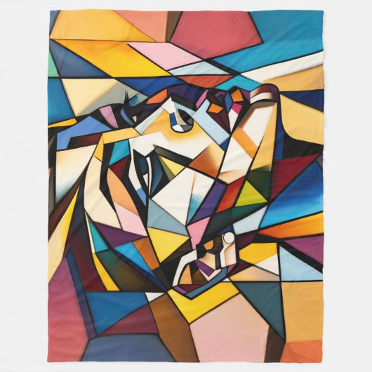 Abstrakte Maler Fleecedecke (Vorderseite)