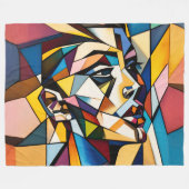 Abstrakte Maler Fleecedecke (Vorderseite (Horizontal))