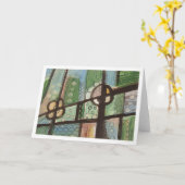 Abstrakte Malerei 06 Inspiriert von Troika Pottery Karte (Gelbe Blume)