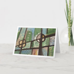 Abstrakte Malerei 06 Inspiriert von Troika Pottery Karte