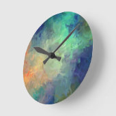 Abstrakte Malerei #5 Runde Wanduhr (Winkel)