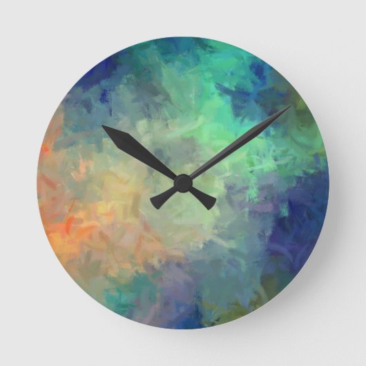 Abstrakte Malerei #5 Runde Wanduhr (Vorderseite)