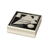 abstrakte Malerei, Abstraktion, grün und schwarz Gummistempel (Stempel)