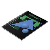 abstrakte Malerei, Abstraktion, grün und schwarz Notizblock (Linke Seite)