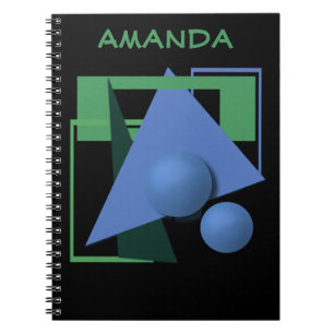 abstrakte Malerei, Abstraktion, grün und schwarz Notizblock