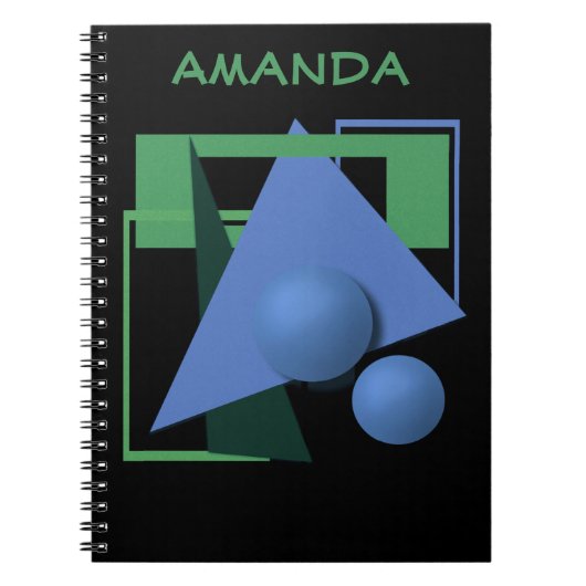 abstrakte Malerei, Abstraktion, grün und schwarz Notizblock (Vorderseite)