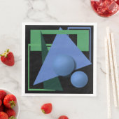 abstrakte Malerei, Abstraktion, grün und schwarz Serviette (Beispiel)