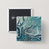 Abstrakte Malerei am Blauen Meer Button (Vorne & Hinten)