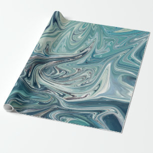 Abstrakte Malerei am Blauen Meer Geschenkpapier