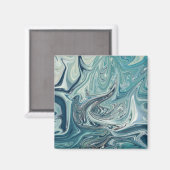 Abstrakte Malerei am Blauen Meer Magnet (Vorderseite/Rückseite)