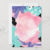 Abstrakte Malerei Art Party Einladung (Rückseite)