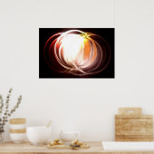 Abstrakte Malerei auf dem Computer - Digitales Kun Poster (Küche)