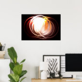 Abstrakte Malerei auf dem Computer - Digitales Kun Poster (Heimbüro)