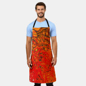 Abstrakte Malerei auf Leinwand. Handgefertigte Kun Schürze (Getragen)