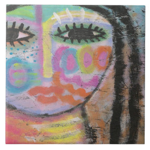 Abstrakte Malerei auf OSB-Motherboard Fliese