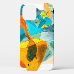 abstrakte Malerei auf Papier mit lebendigen Farben Case-Mate iPhone Hülle