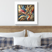 Abstrakte Malerei auf Premium Wrapped Canvas. Leinwanddruck (Insitu (Schlafzimmer))