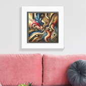 Abstrakte Malerei auf Premium Wrapped Canvas. Leinwanddruck (Insitu (Wohnzimmer))