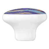 Abstrakte Malerei aus Lila Marmor Keramikknauf (Seitenansicht)