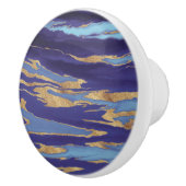 Abstrakte Malerei aus Lila Marmor Keramikknauf (Rechts)