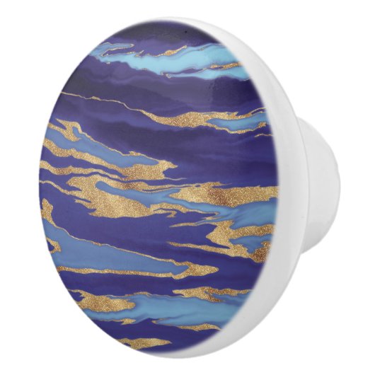 Abstrakte Malerei aus Lila Marmor Keramikknauf (Rechts)