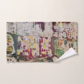 Abstrakte Malerei Batik Boho Badetuch Set (Handtuch)