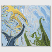 Abstrakte Malerei | Beste abstrakte Kunst Geschenkpapier (Flach)