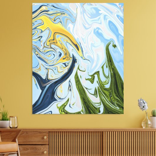 Abstrakte Malerei | Beste abstrakte Kunst Leinwanddruck (Insitu (Wohnzimmer))