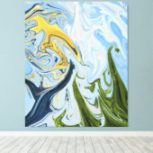 Abstrakte Malerei | Beste abstrakte Kunst Leinwanddruck (Insitu (Holzboden))