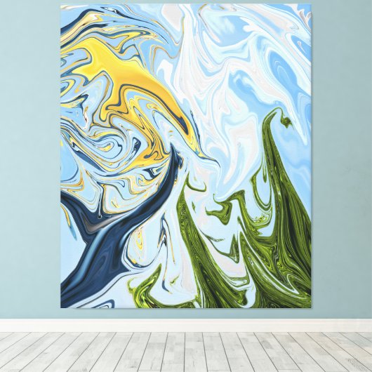 Abstrakte Malerei | Beste abstrakte Kunst Leinwanddruck (Insitu (Holzboden))