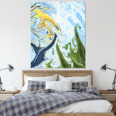 Abstrakte Malerei | Beste abstrakte Kunst Leinwanddruck (Insitu (Schlafzimmer))