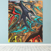 Abstrakte Malerei | Bestes Kunstwerk Leinwanddruck (Insitu (Holzboden))