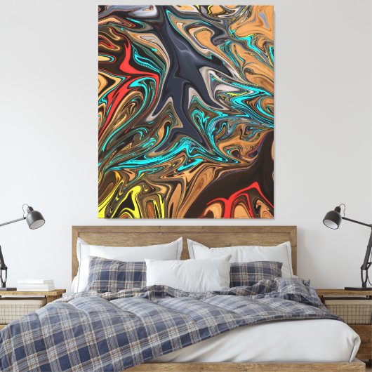 Abstrakte Malerei | Bestes Kunstwerk Leinwanddruck (Insitu (Schlafzimmer))