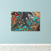 Abstrakte Malerei | Bestes Kunstwerk Leinwanddruck (Insitu (Holzboden))