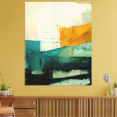 Abstrakte Malerei "Blest Waters". Canvas Print Leinwanddruck (Insitu (Wohnzimmer))