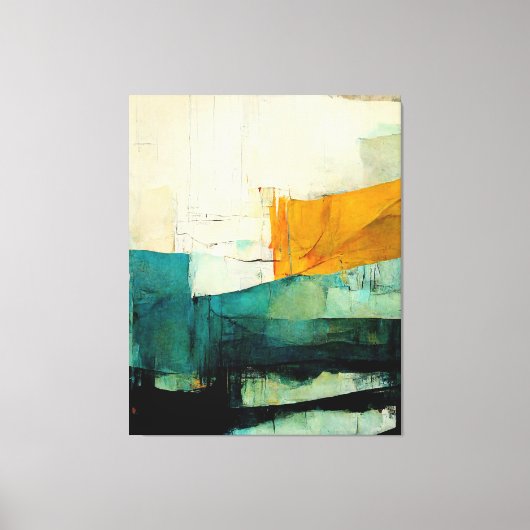 Abstrakte Malerei "Blest Waters". Canvas Print Leinwanddruck (Vorderseite)